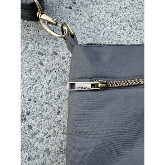 Travelon Anti-Theft Classic Crossbody bag/purse, RFID, Gray Canvas - Picture 10 of 10